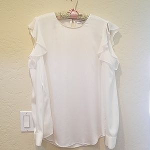 Calvin Klein cold shoulder blouse